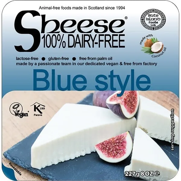 Queso vegetal estilo azul sin gluten y sin lactosa