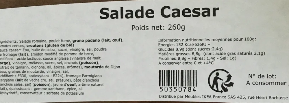 Salade caesar