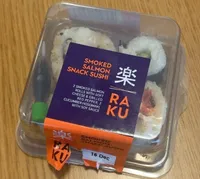 Smoked salmon snack sushi raku