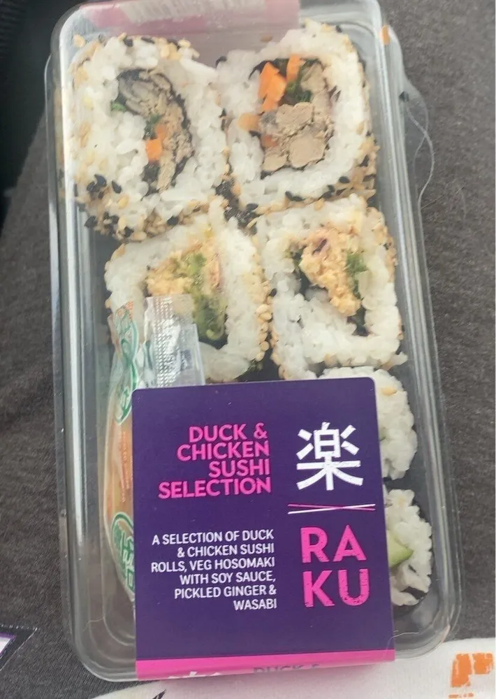 Duck & chicken sushi
