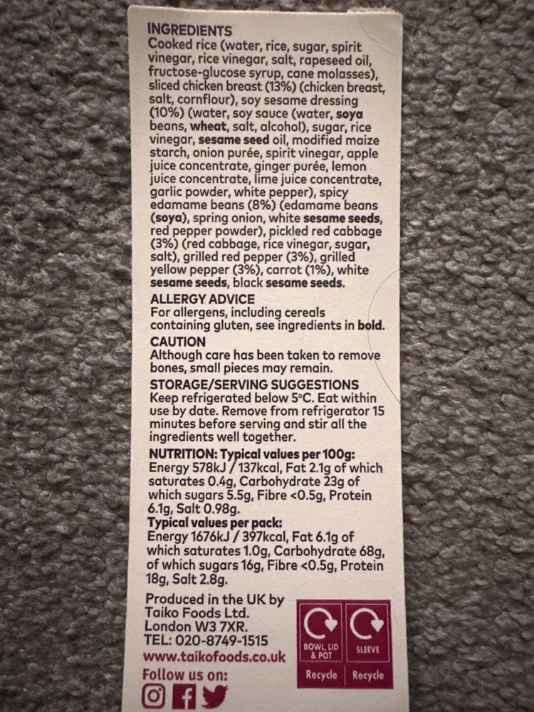 Chicken & sweet pepper poke