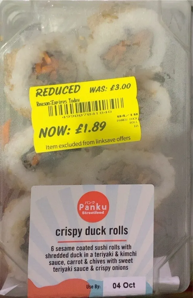 Crispy duck rolls