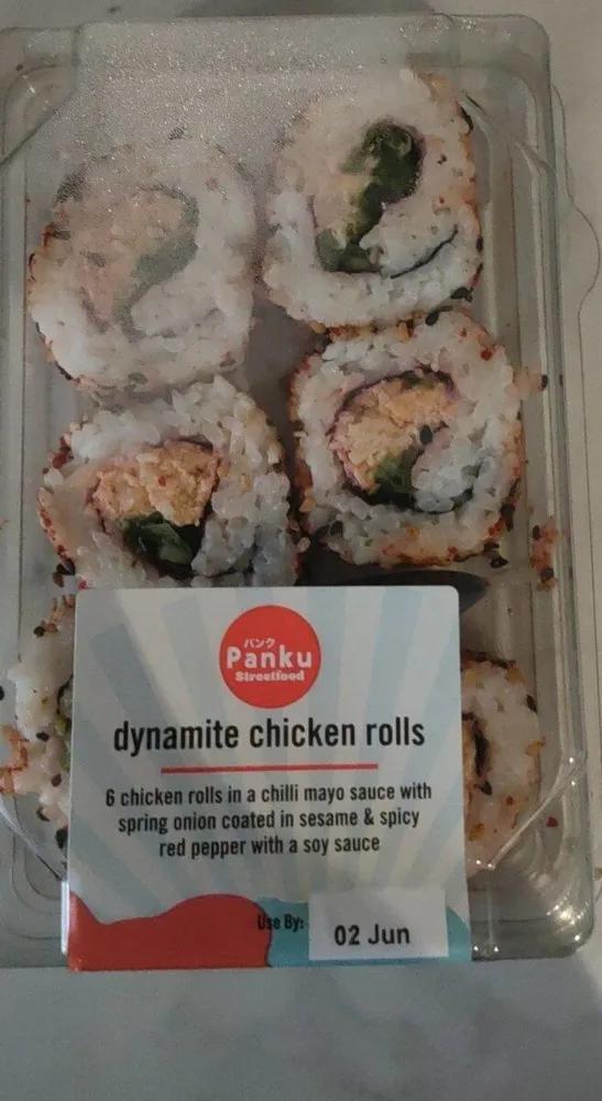 Dynamite chicken rolls