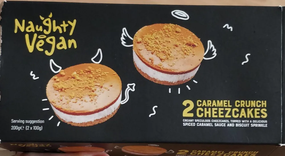 2 caramel crunch cheesecakes