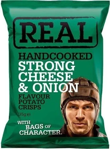 Handcooked Strong Cheese & Onion Flavour Potato Crisps