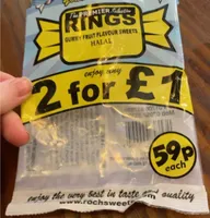 Rings gummy fruit flavour sweets