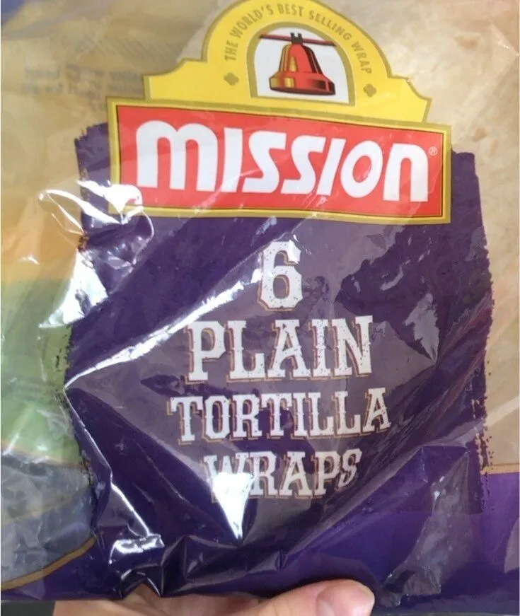 Plain tortilla wraps