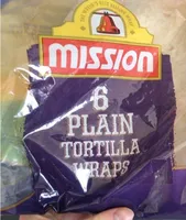 Plain tortilla wraps