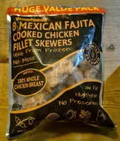 Mexican Fajita Cooked Chicken Fillet Skewers