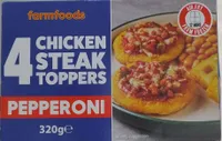 4 Chicken Steak Toppers Pepperoni