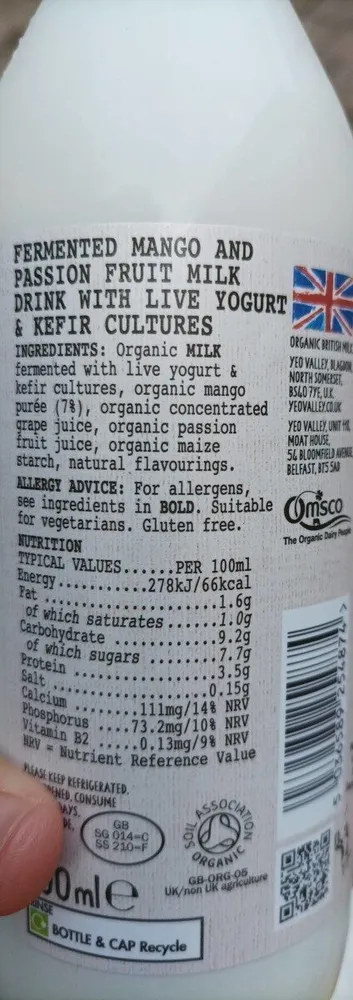 KEFIR MANGO & PASSION FRUIT