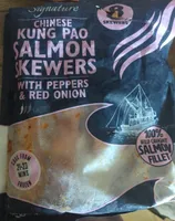 Chinese King Pao Salmon Skewers