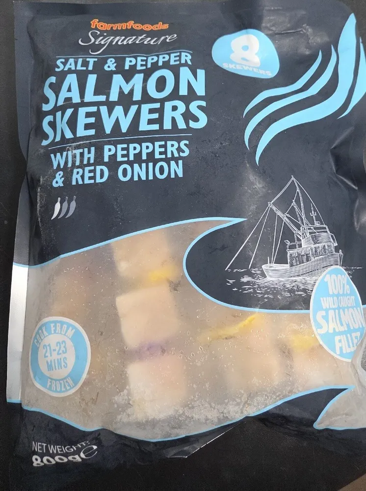 Salt & Pepper Salmon Skewers