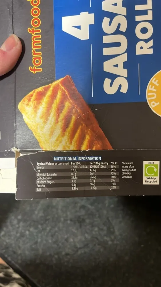 farmfoods sausage roll