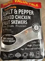Salt and pepper chicken skewers