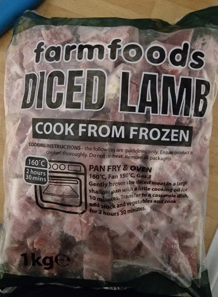 Frozen Diced Lamb