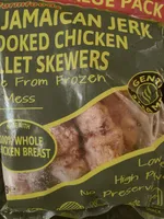Jamaican Jerk Cooked Chicken Fillet Skewers