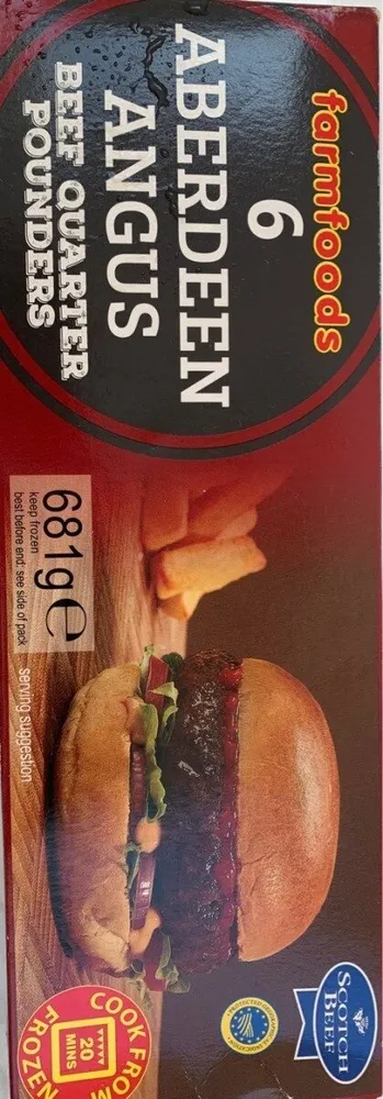 Aberdeen angus beef quarter pounders