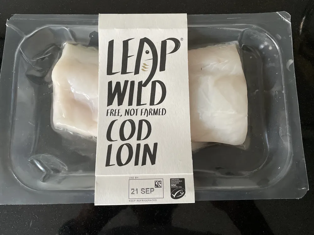 Wild free not farmed cod loin