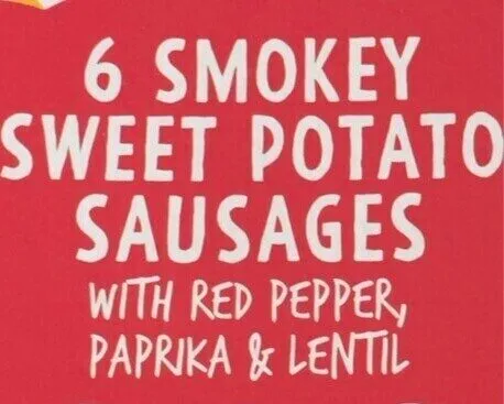 Smokey sweet potato saysages