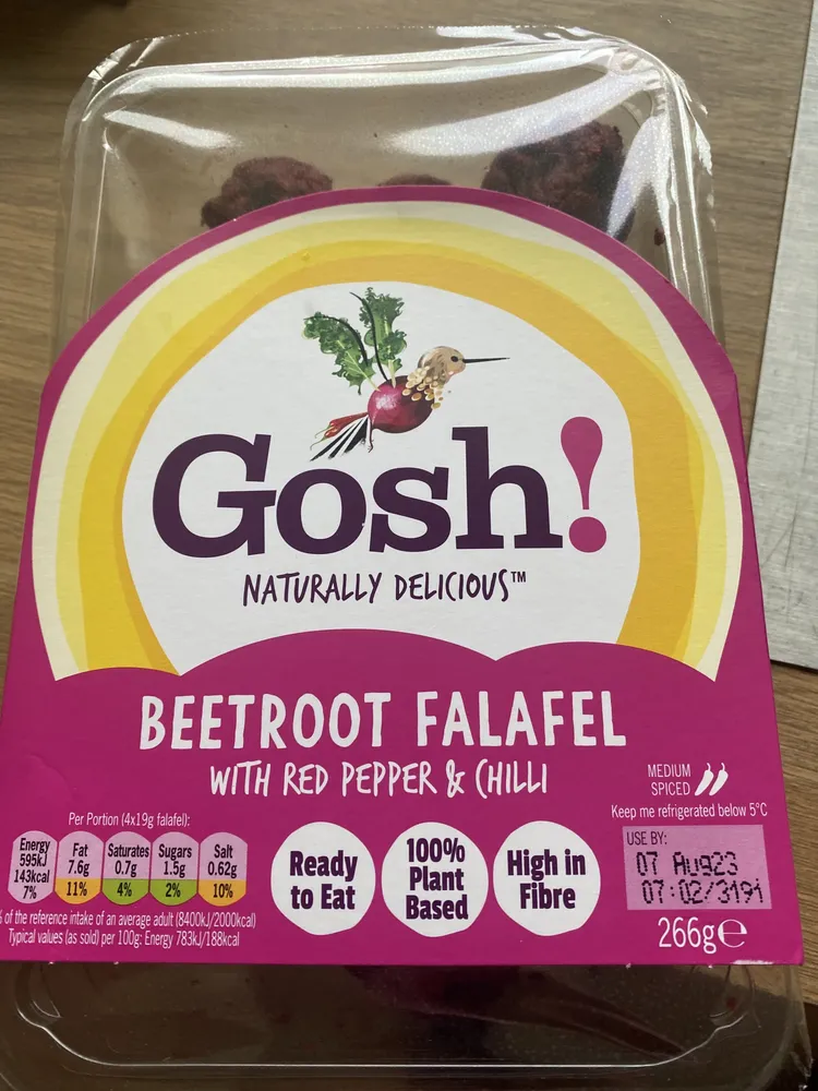 Beetroot falafel