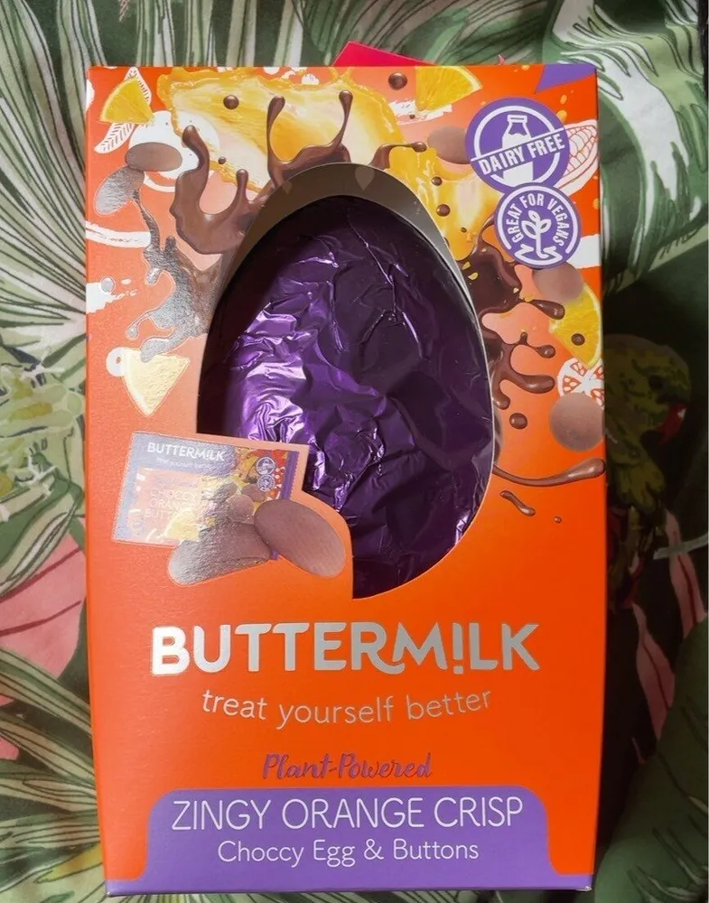 Zingy orange Crisp Choccy egg & buttons