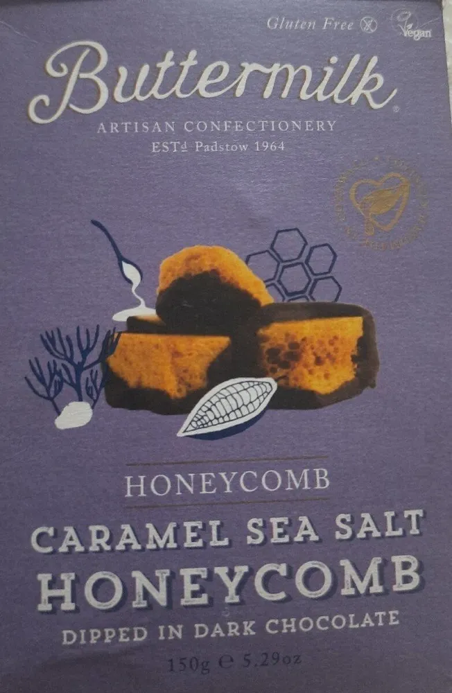 caramel sea salt honeycomb dipped in dark chocolate