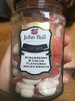 Strawberry & cream flavoured boiled sweets