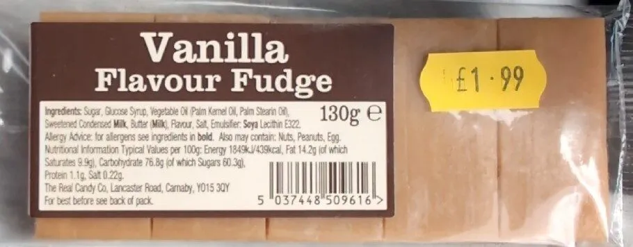 Vanilla Flavour Fudge