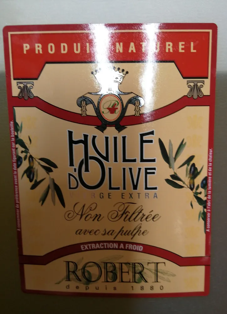 huile d'olive vierge extra non filtrée