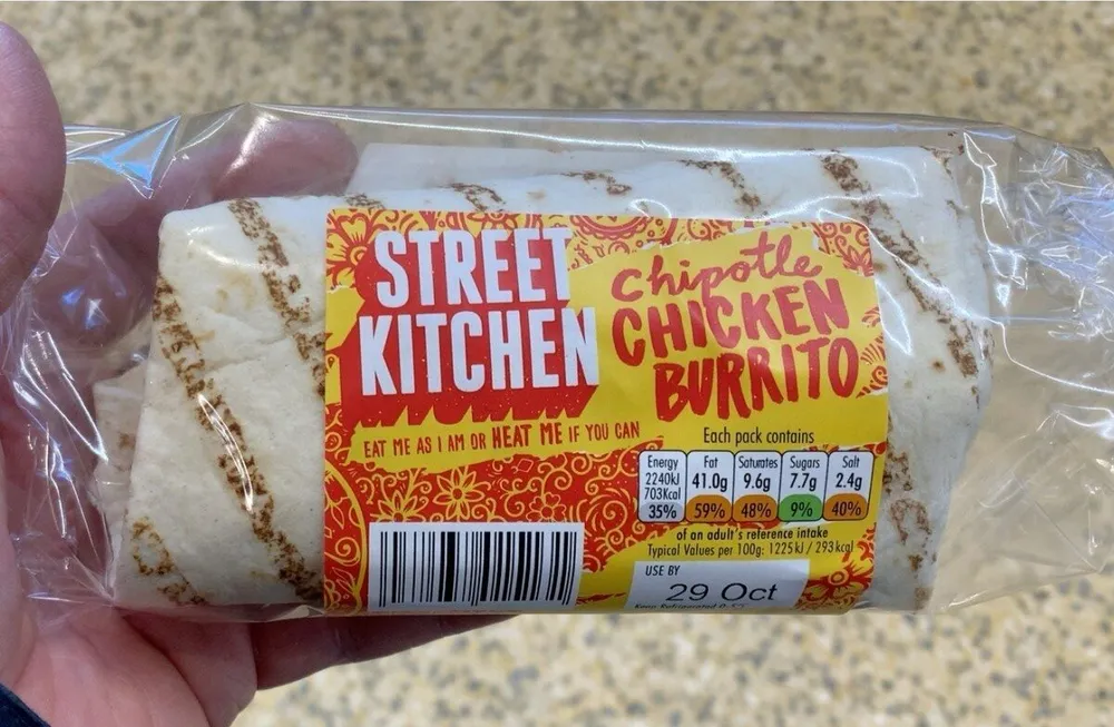 Chipotle chicken burrito