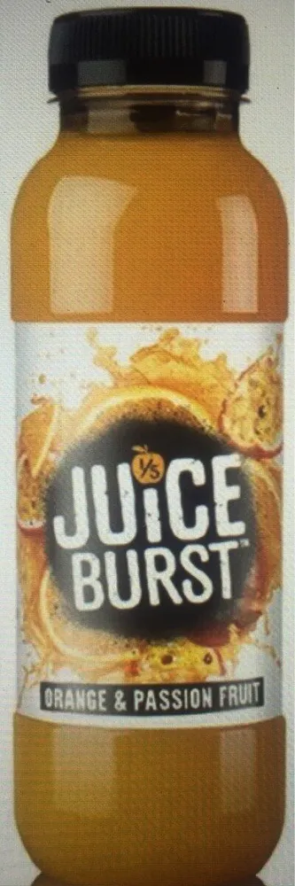 Juice burst orange and passion fruit