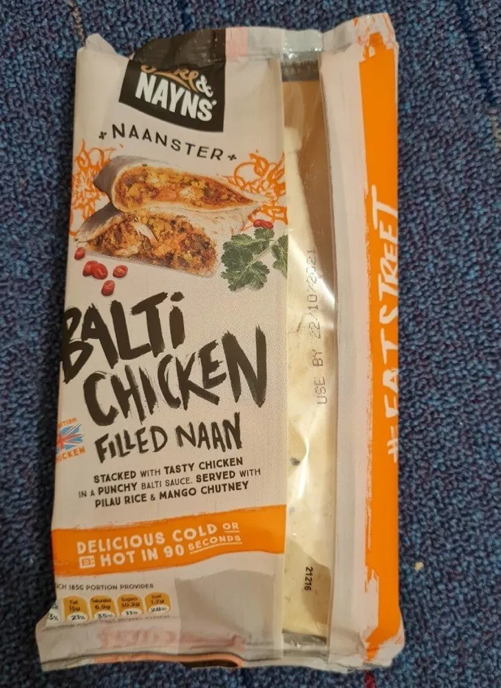 Balti Chicken Filled Naan