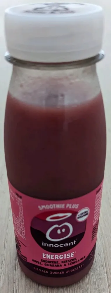 Smoothie Plus - Energise - Erdbeer, Kirsche, Apfel, Guarana & Leinsamen