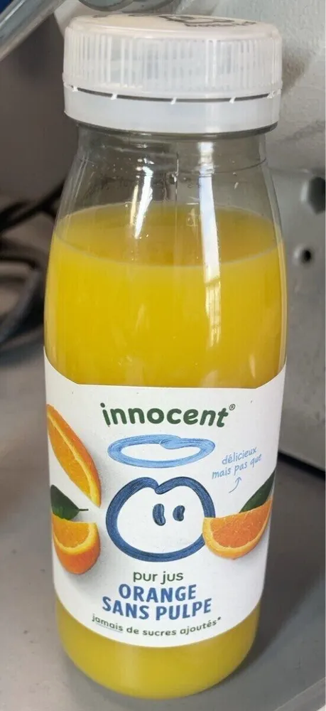 Innocent pur jus orange sans pulpe