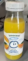 Innocent pur jus orange sans pulpe
