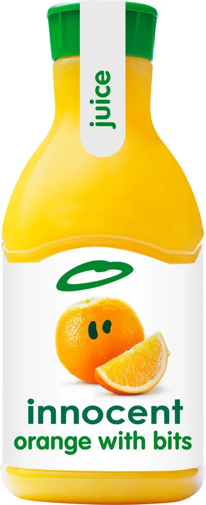 Orange juice with bits