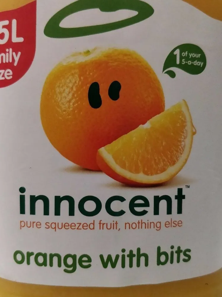 Orange juice with bits