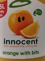 Orange juice with bits