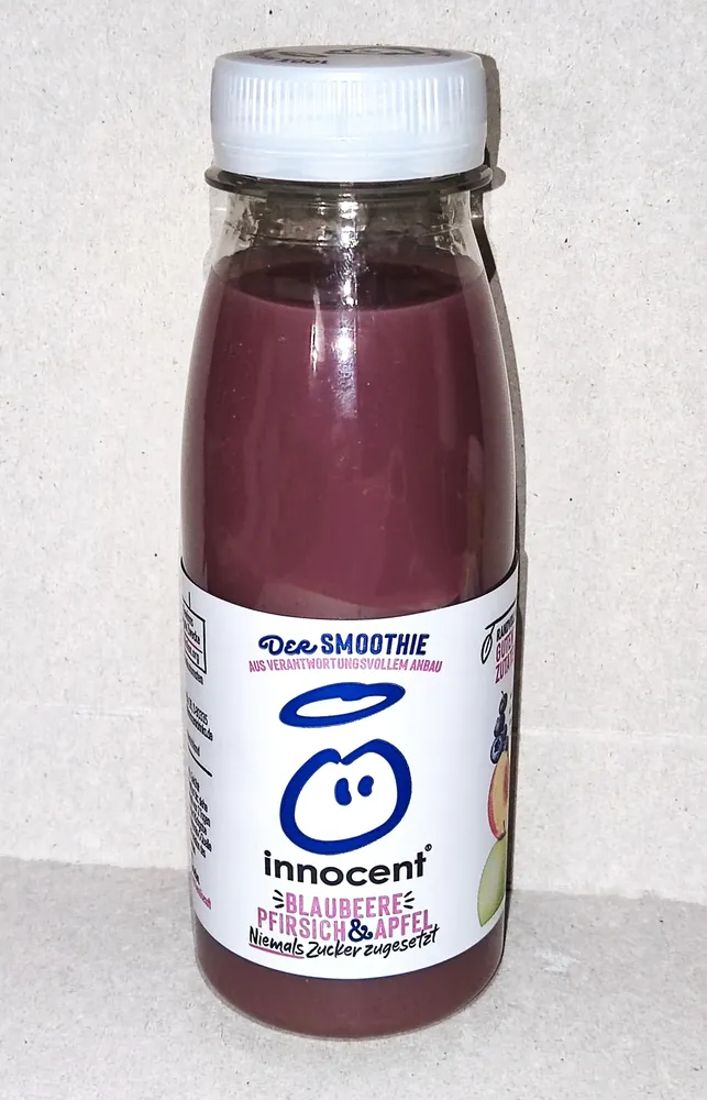 Smoothie - Blaubeere, Pfirsich & Apfel