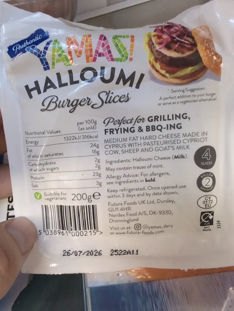 Halloumi Burger Slices