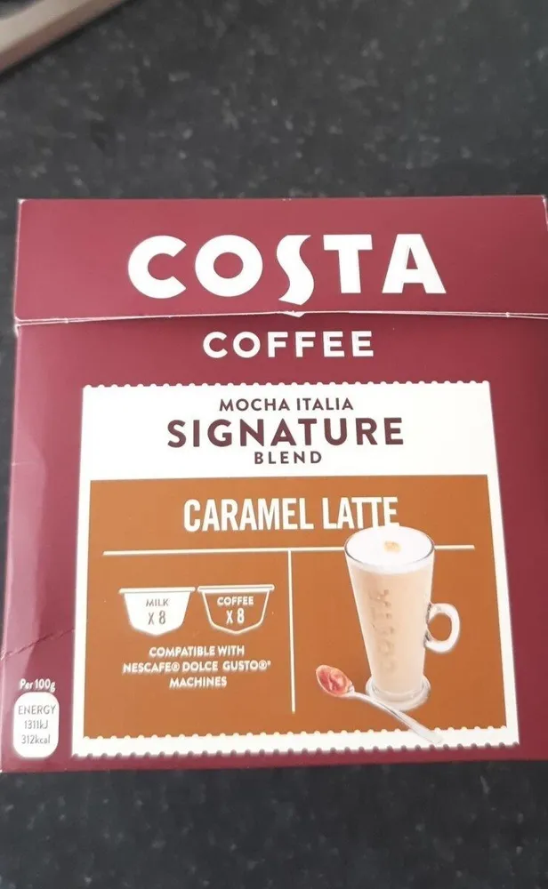 Costa coffee caramel latte