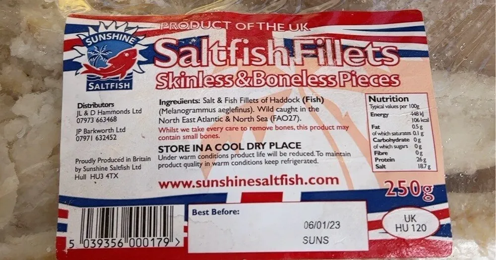 Saltfish fillets