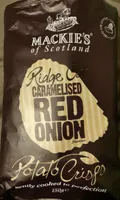 Ridge cut caramelized red onion