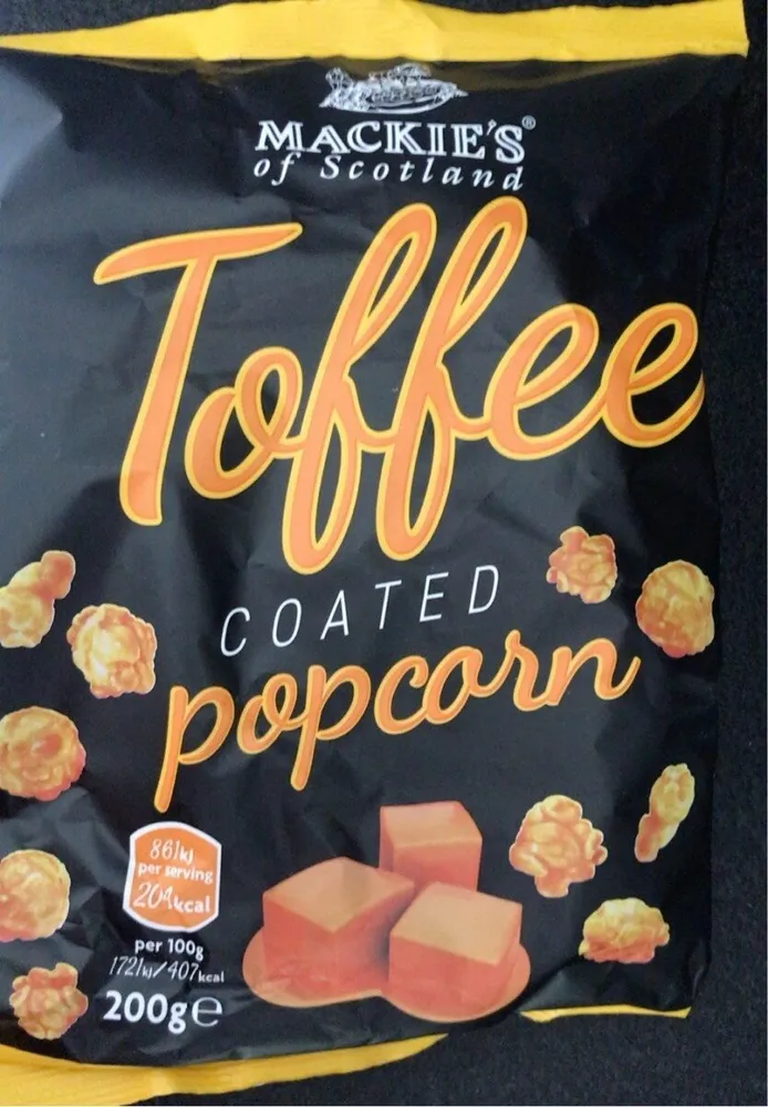 Toffee coated popcorn