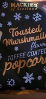 toasted marshmallow flavour toffee coated popcorn