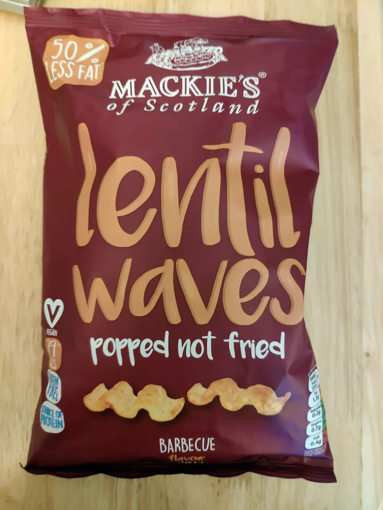 Lentil waves barbecue flavour