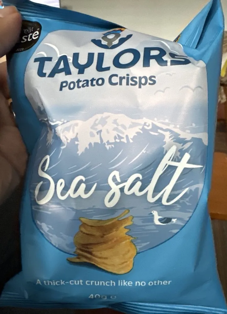 breat taste TAYLORS Potato Crisps Sea salt A thick