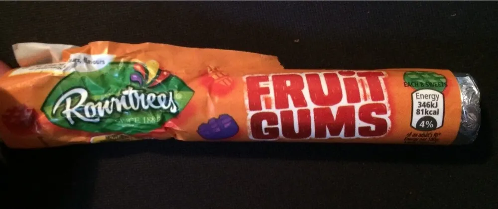 Rowntree's Fruit Gums Sweets Tube