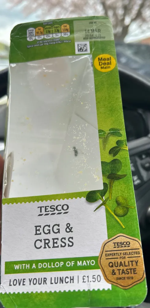 Tesco Egg And Cress Sandwich